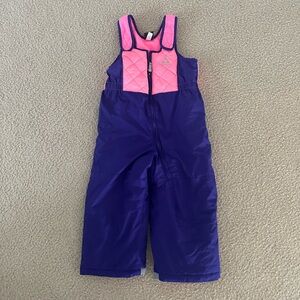 Gerry Kids Snow Bib Overalls in Pink and Purple